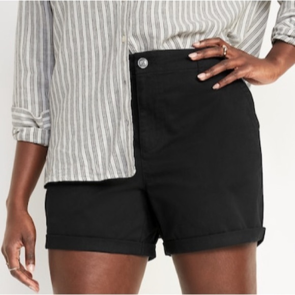 NWT! Black High-Waisted OGC Pull-On Chino Shorts -- 5-inch inseam - Size XL🩵 - Picture 6 of 7